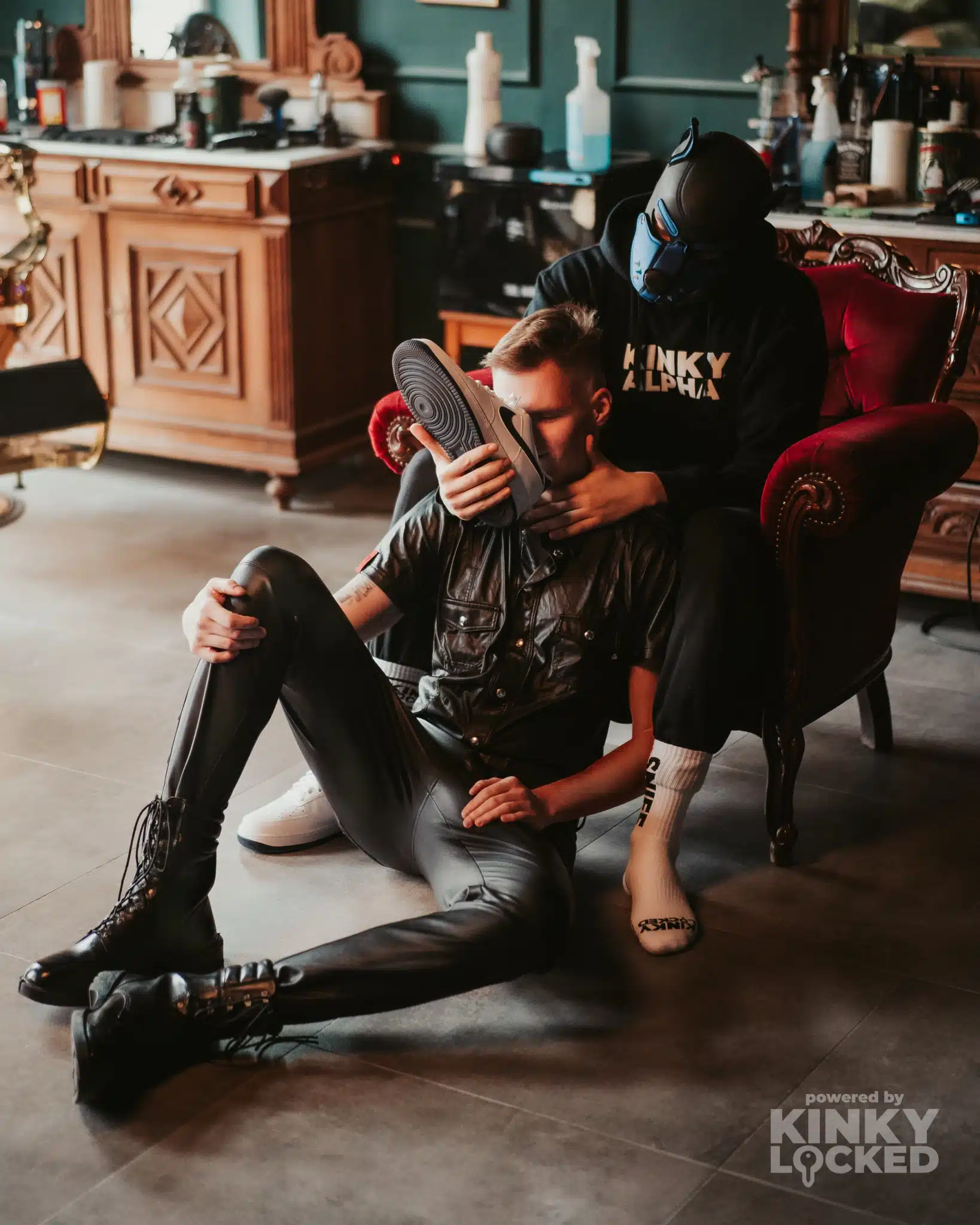 Fetish socks showcased in an intimate setting