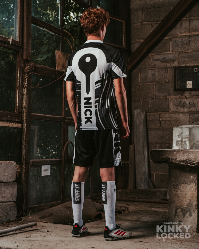 VORTEX KINKY FOOTBALL SET – ULTRAMARINE BLUE/BLACK EDITION + FREE SOCKS 14 vortex kinky football jersey 18 z 60 KINKY LOCKED - FETISH GEAR FOR EVERYONE
