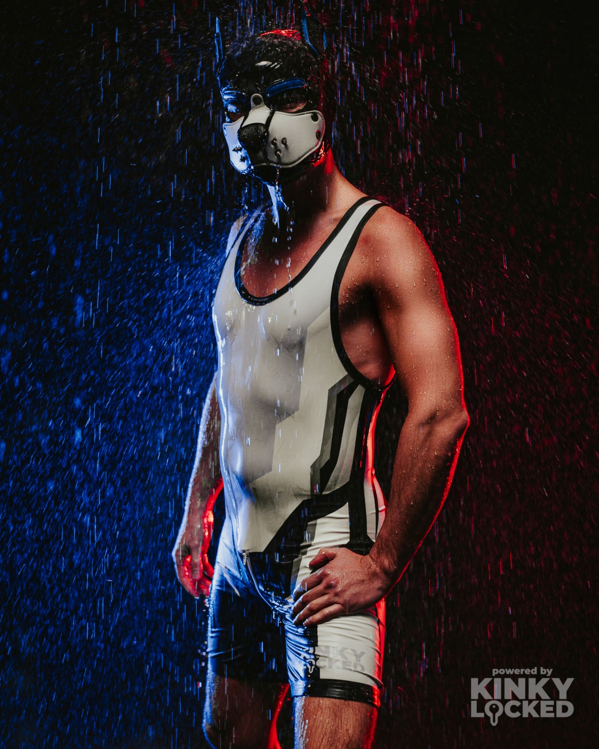 KINKY LOCKED Pure White Wrestling Singlet final statement