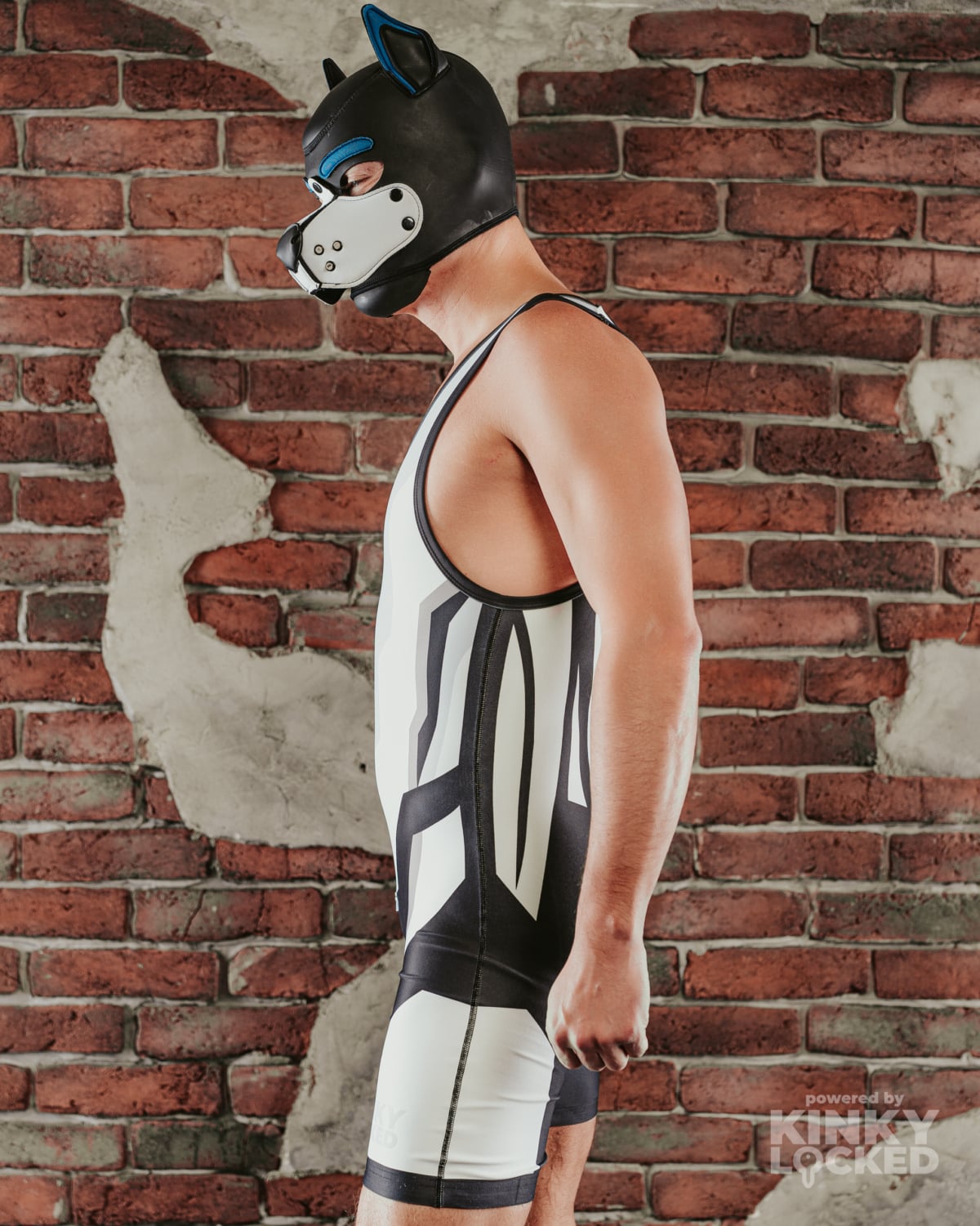 Side view of the Pure White Wrestling Singlet