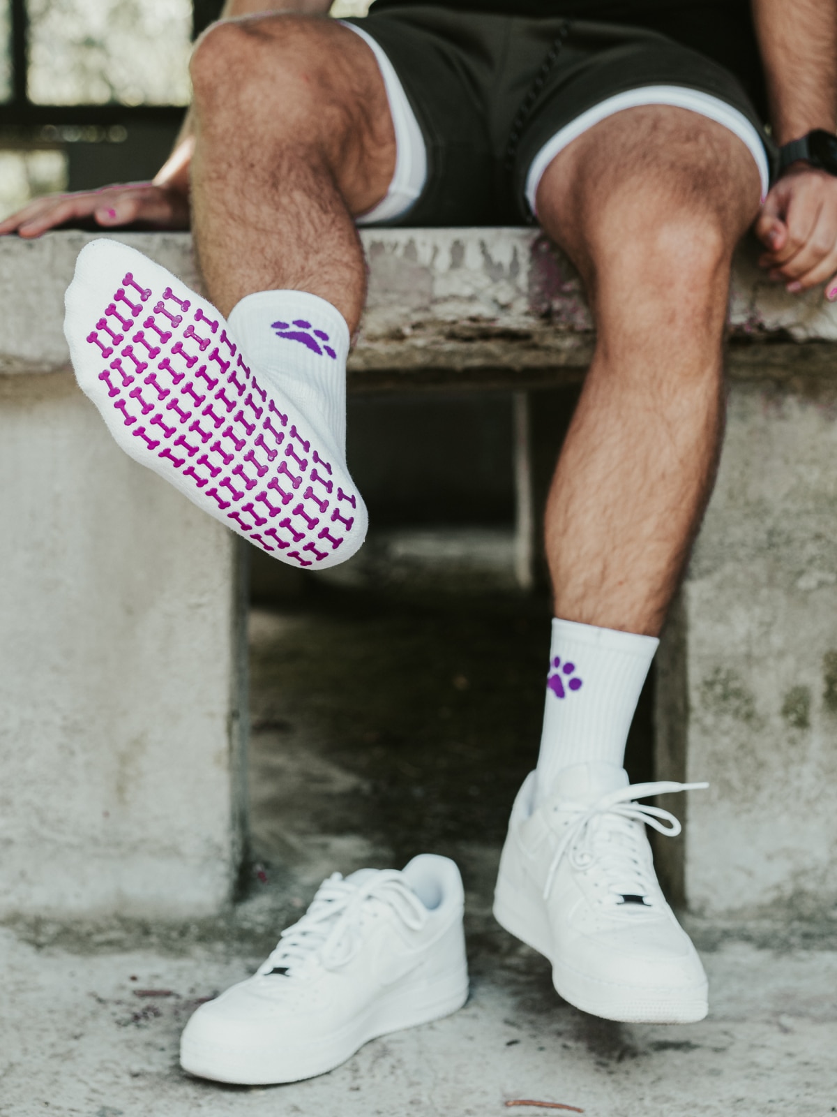 PUPPY PURPLE GRIP SPORT SOCKS 1 puppy grip socks 21 z 56 KINKY LOCKED - FETISH GEAR FOR EVERYONE