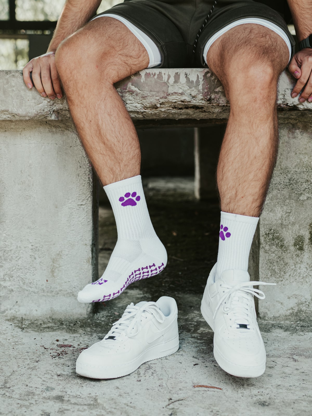 PUPPY PURPLE GRIP SPORT SOCKS 3 puppy grip socks 22 z 56 KINKY LOCKED - FETISH GEAR FOR EVERYONE