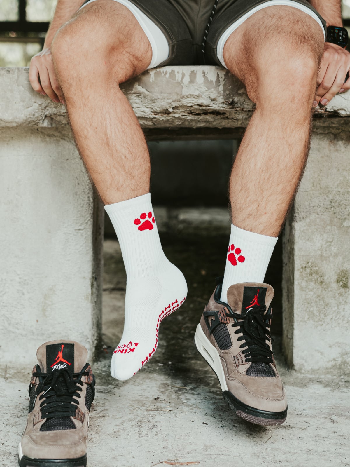 PUPPY RED GRIP SPORT SOCKS 3 puppy grip socks 31 z 56 KINKY LOCKED - FETISH GEAR FOR EVERYONE