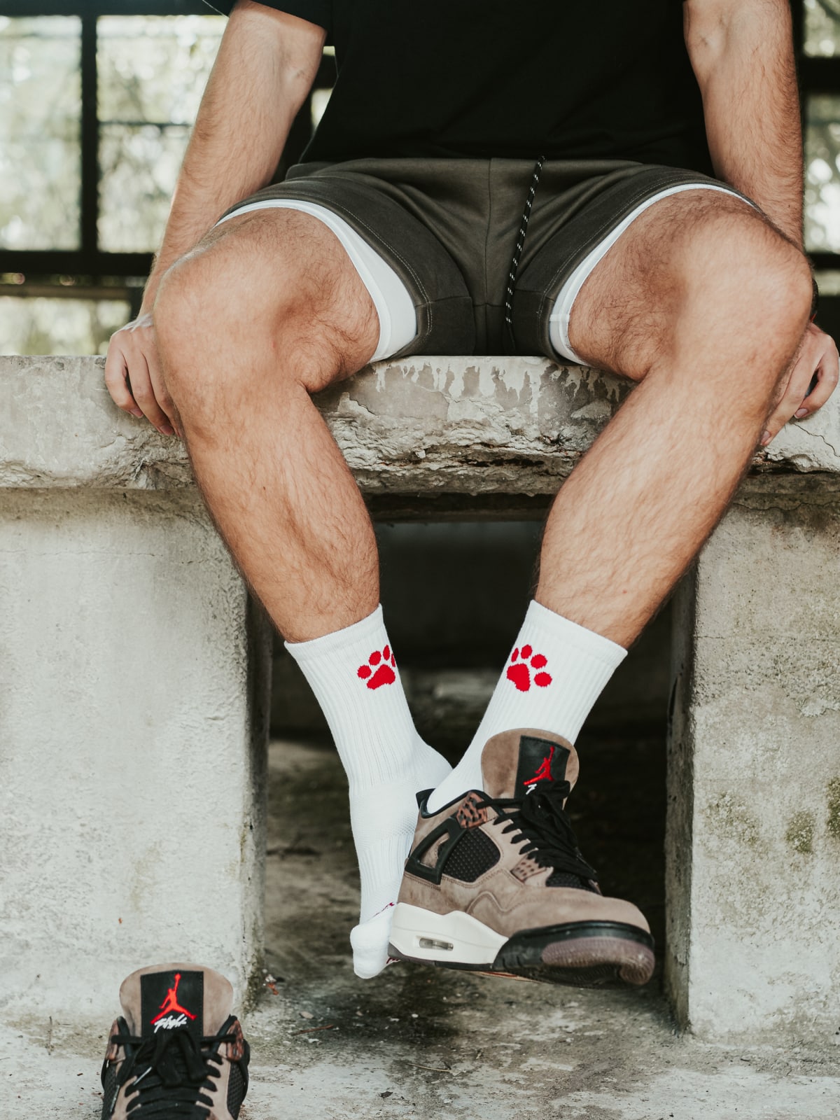 PUPPY RED GRIP SPORT SOCKS 7 puppy grip socks 32 z 56 KINKY LOCKED - FETISH GEAR FOR EVERYONE