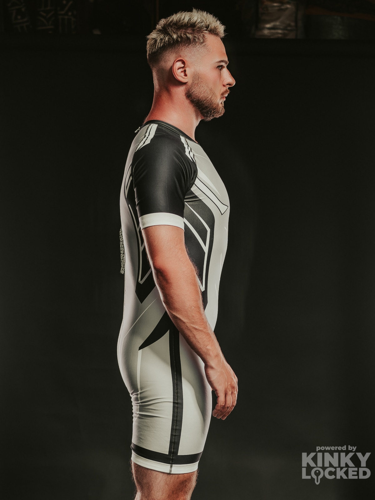 SURFSUIT SPANDEX KINKY LOCKED - COLD GRAY ZIPPER 10 KINKYLOCKED SURFSUIT 11 z 26 KINKY LOCKED - FETISH GEAR FOR EVERYONE