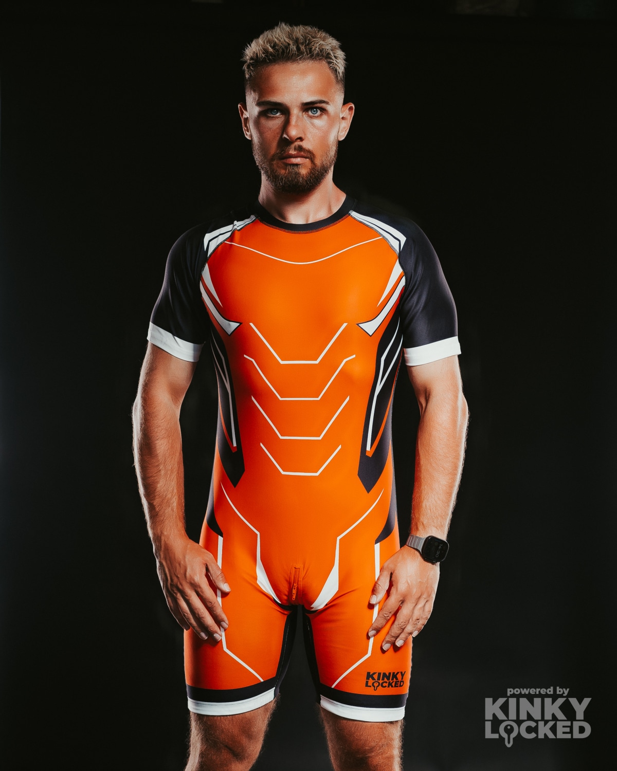KINKY LOCKED Neon Orange Surfsuit