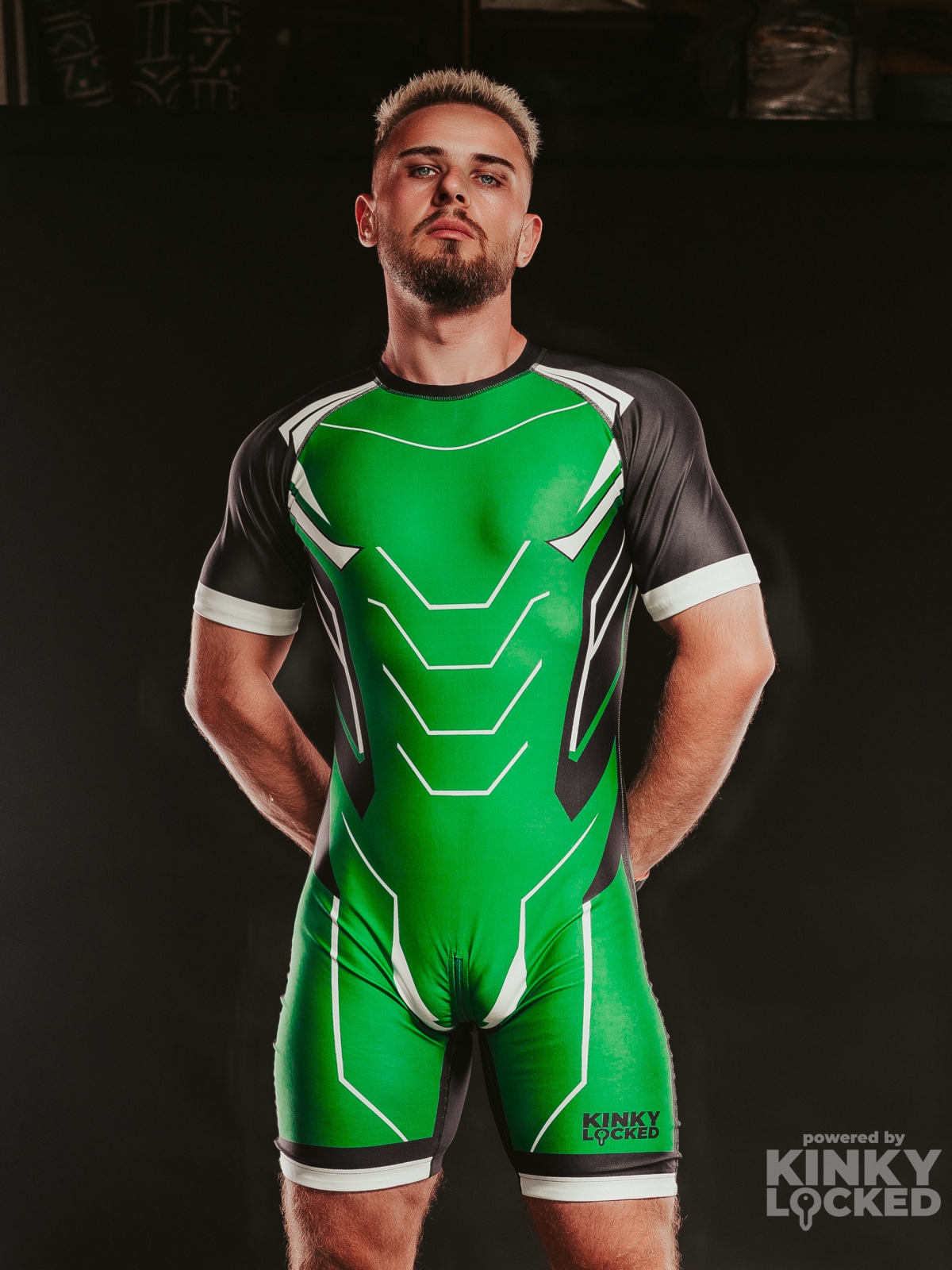 SURFSUIT SPANDEX KINKY LOCKED - TOXIC GREEN ZIPPER 12 KINKYLOCKED SURFSUIT 3 z 26 KINKY LOCKED - FETISH GEAR FOR EVERYONE